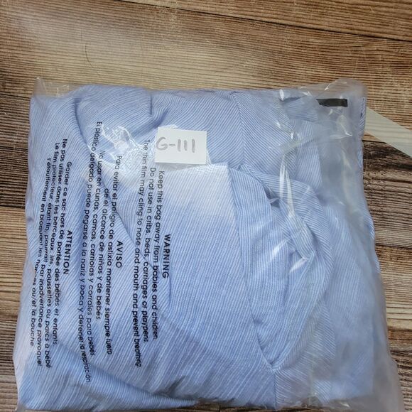 NWT LULUS YACHT ROCK BLUE AND WHITE STRIPED SIZE XL OFF THE SHOULDER DRESS - Picture 12 of 12